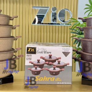 سرویس قابلمه 10 پارچه برند زیو طرح قلعه مدل Zio ZCS-8570\5S32